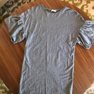 Zara Ruffle sleeve T shirt dress